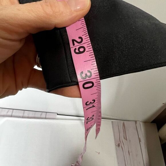 I Love Tyler Madison Black Stretch Coated Pants - Picture 6 of 10